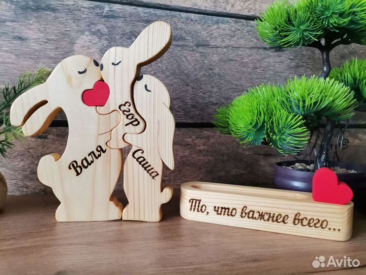 Именные зайчики ручной работы