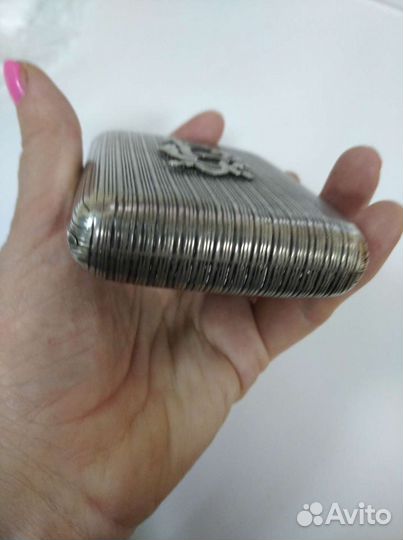 Портсигар серебро старинный 84 пробы