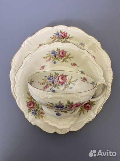 Rosenthal Pompadour чайно-кофейное трио фарфор вин