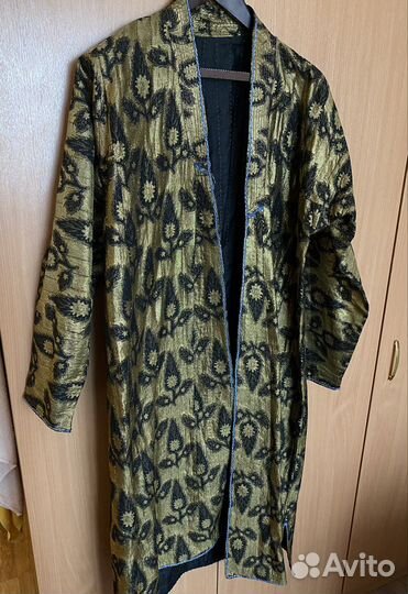 Узбекский халат чапан абайя золотой 46