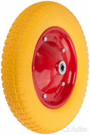 Колесо для тачки полиуретановое цельнолитое 4,00-8