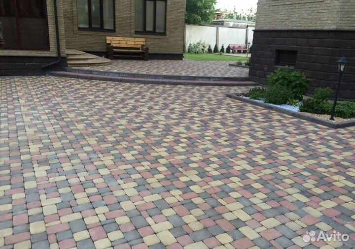 Укладка брусчатки тротуарной плитки