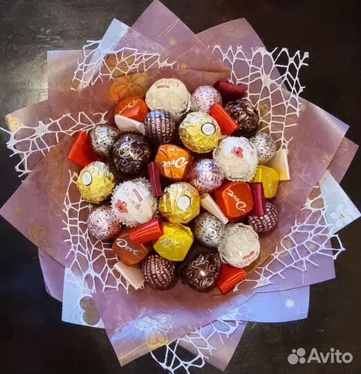 Тортики и букеты из конфет, Киндеров, Мерси