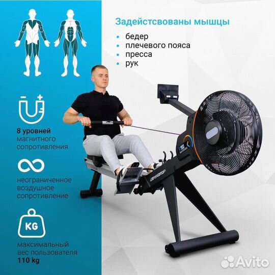 Гребной тренажер Sportop R900