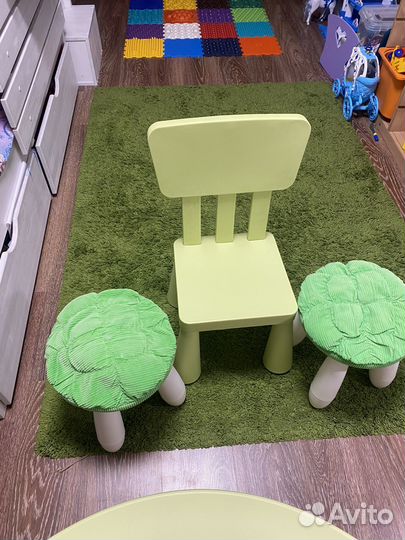 Детский стол и стулья IKEA mammut