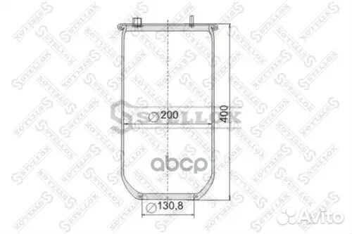 Пневмопод. без стак.h400 3шт.M10 1отв-шт.М16 Низ: