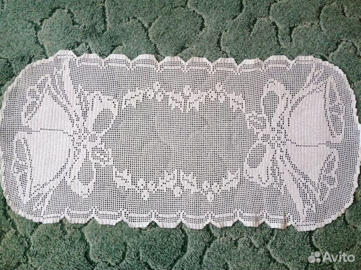 Салфетка вязанная крючком, новогодний декор