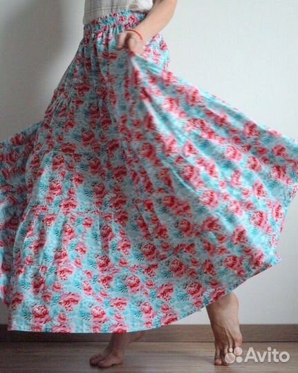 Юбка хлопковая на резинке