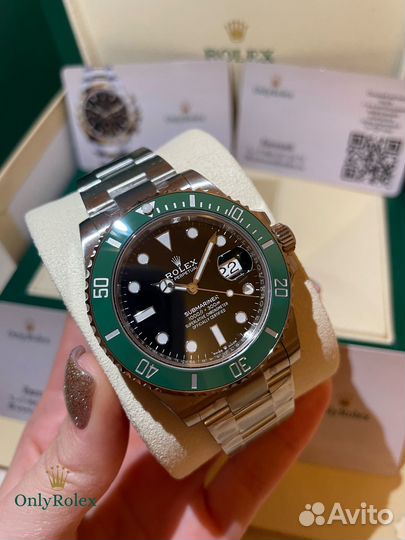 Часы Rolex Submariner date sturbacks green black