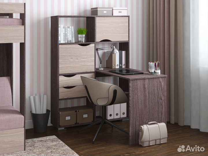 Стол письменный угловой Лаворо лев