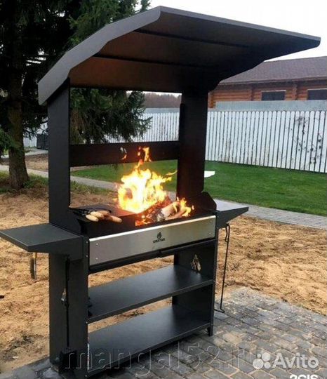 Мангал с крышей новый 