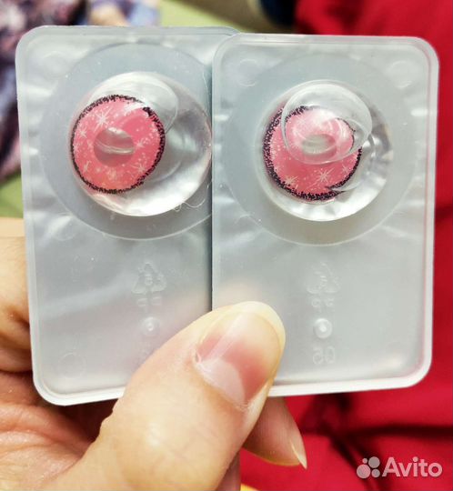 Линзы цветные розовые