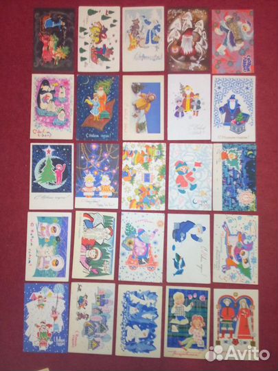 Открытки Новый Год 60-е 80-е годы