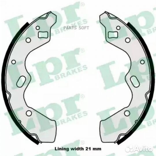 LPR 08050 Колодки торм.бар.KIA avella 95-01/mazda