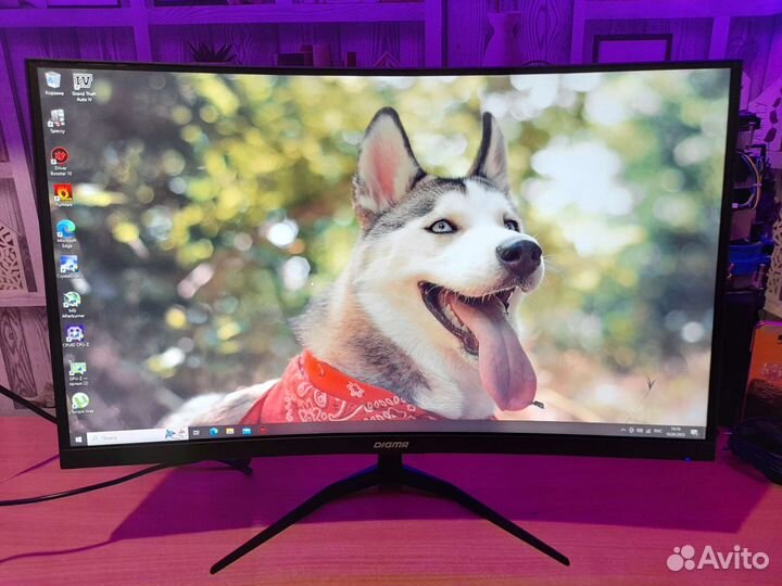 Игровой, изогнутый монитор 165Гц Digma 24 дюйма