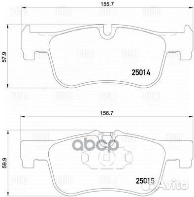 Колодки тормозные дисковые перед PF4046 Tri