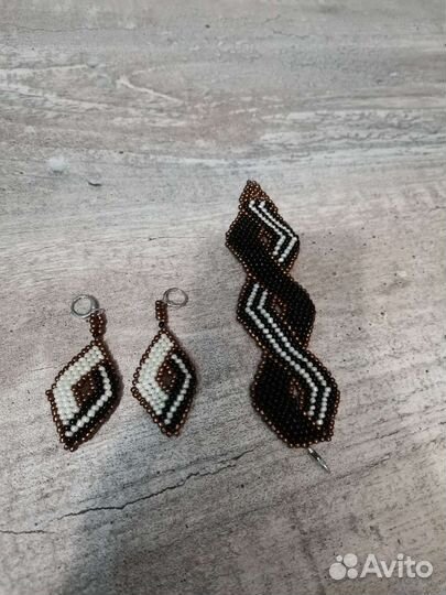 Комплект серьги и браслет