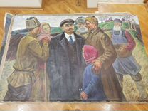Картина В. А. Леонтовича «Ленин среди крестьян»
