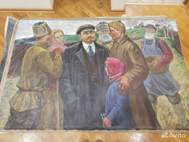 Картина В. А. Леонтовича «Ленин среди крестьян»
