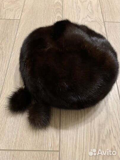 Берет женский норковый мягкий