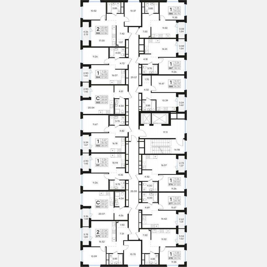 1-к. квартира, 36,4 м², 8/15 эт.