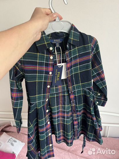 Платье рубашка ralph lauren 4-5 лет