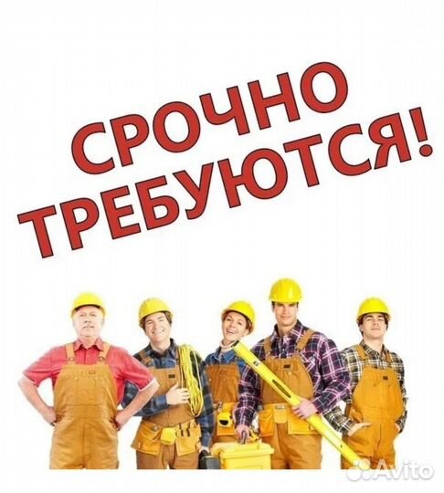 Требуется разнорабочие