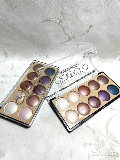 Палитра теней, Запеченые тени для век 10 цветов