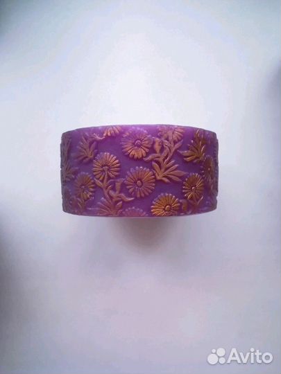 Свеча большая рельефная d15. 3 фитиля