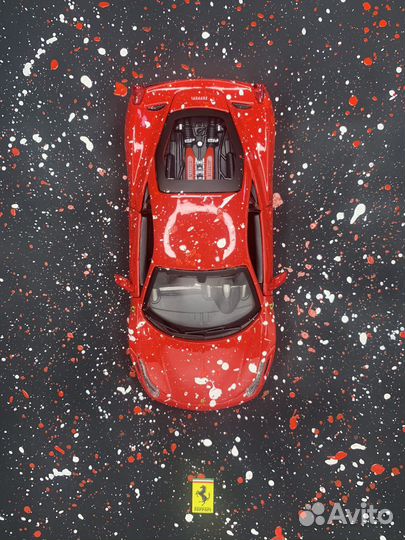 Картина с авто моделью Ferrari bburago