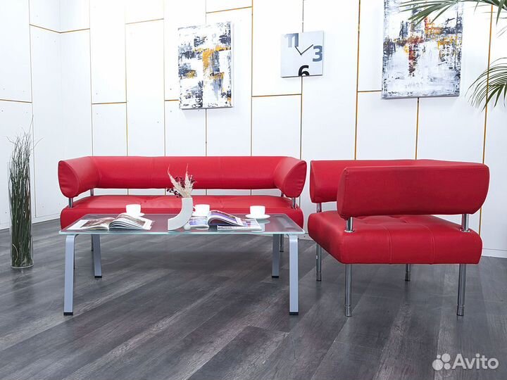 Комплект диван и кресло для офиса Unital