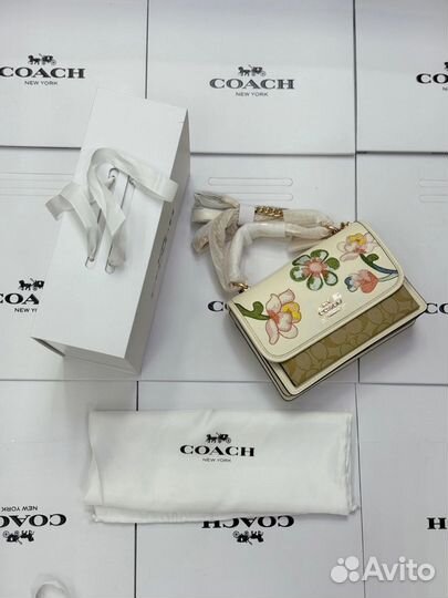 Сумка женская натуральная кожа coach