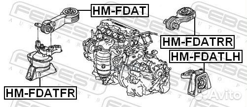 Подушка двигателя передняя honda civic FD 2006