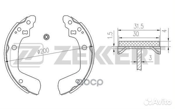 Колодки торм. бараб. задн. Suzuki Swift (MZ EZ)