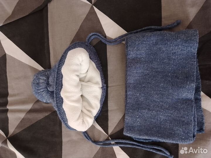 Комплект шапка и шарф зима