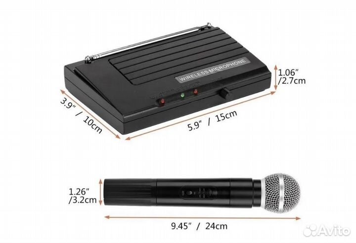 Микрофон беспроводной с базой shure SH-200