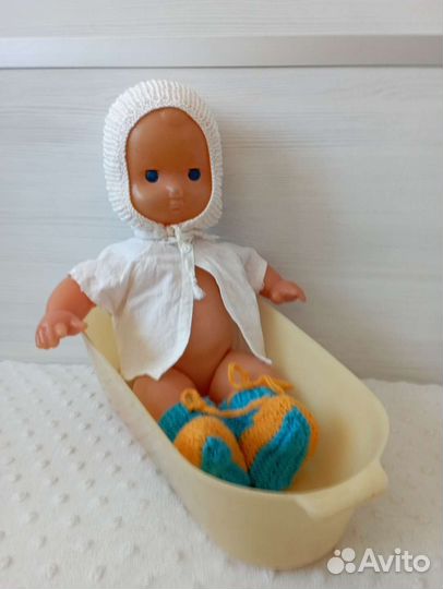 Пупс в ванночке времён СССР (39 см)