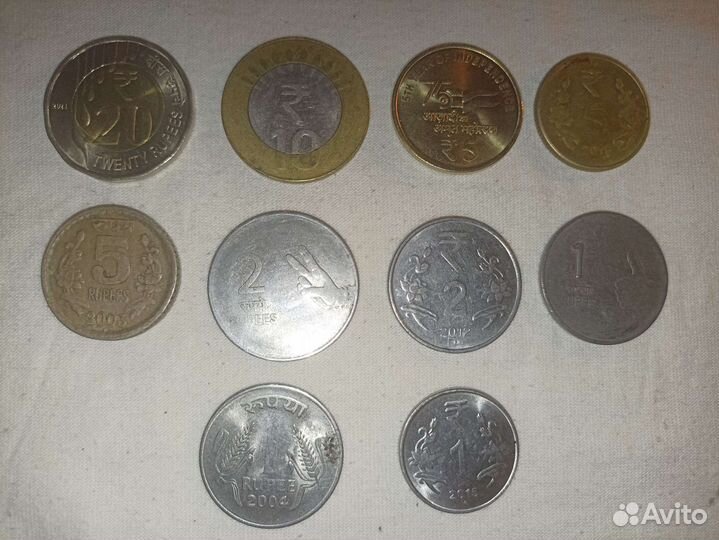 Набор монет Индии