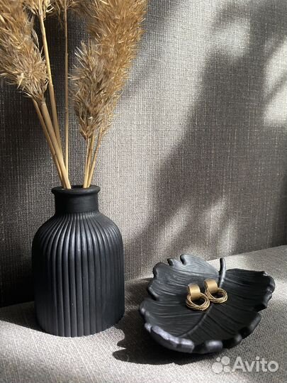 Ваза и подставка-листик для украшений