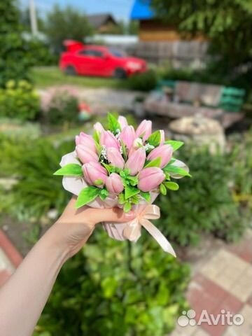 Букеты тюльпанов из мыла ручной работы