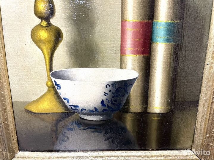 Антикварная картина-натюрморт, масло, холст