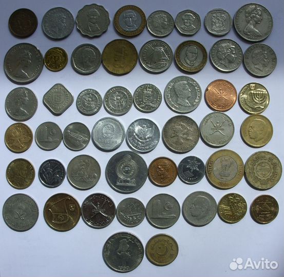 Подборки по 50 штук экзотических монет мира. №3и№4