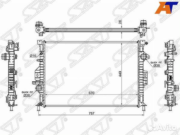 Радиатор volvo XC60