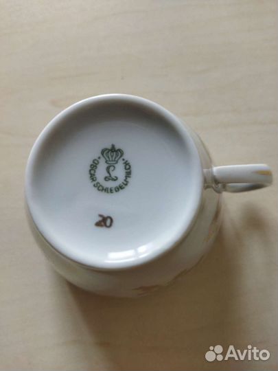 Чайно кофейный сервиз роза, гдр