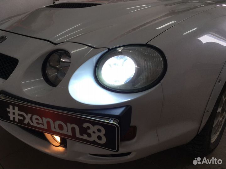 Toyota Celica утановка светодиодных BI-led линз