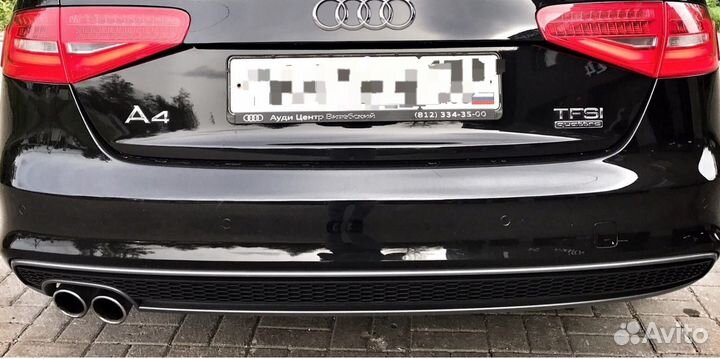 Спойлер, накладка заднего бампера Ауди А4, Б8