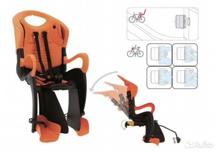 Детское кресло на велосипед bellelli