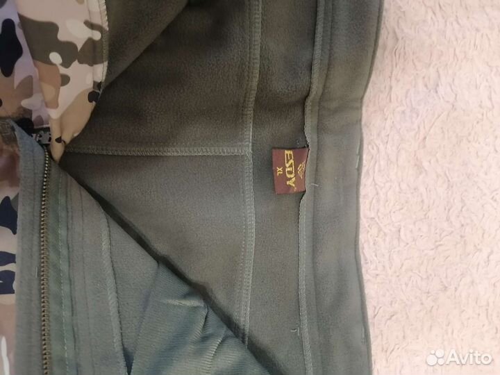 Камуфляжные брюки на флисе осень/зима - Софтшел