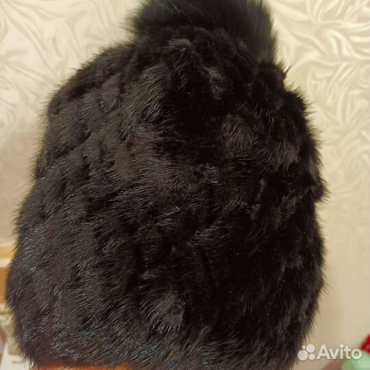 Шапка зимняя норковая женская