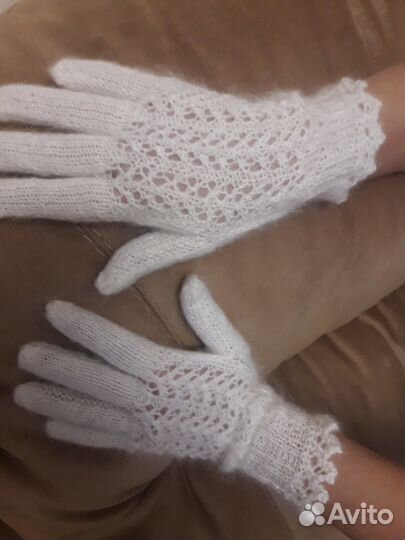 Перчатки ручной работы из козьего пуха